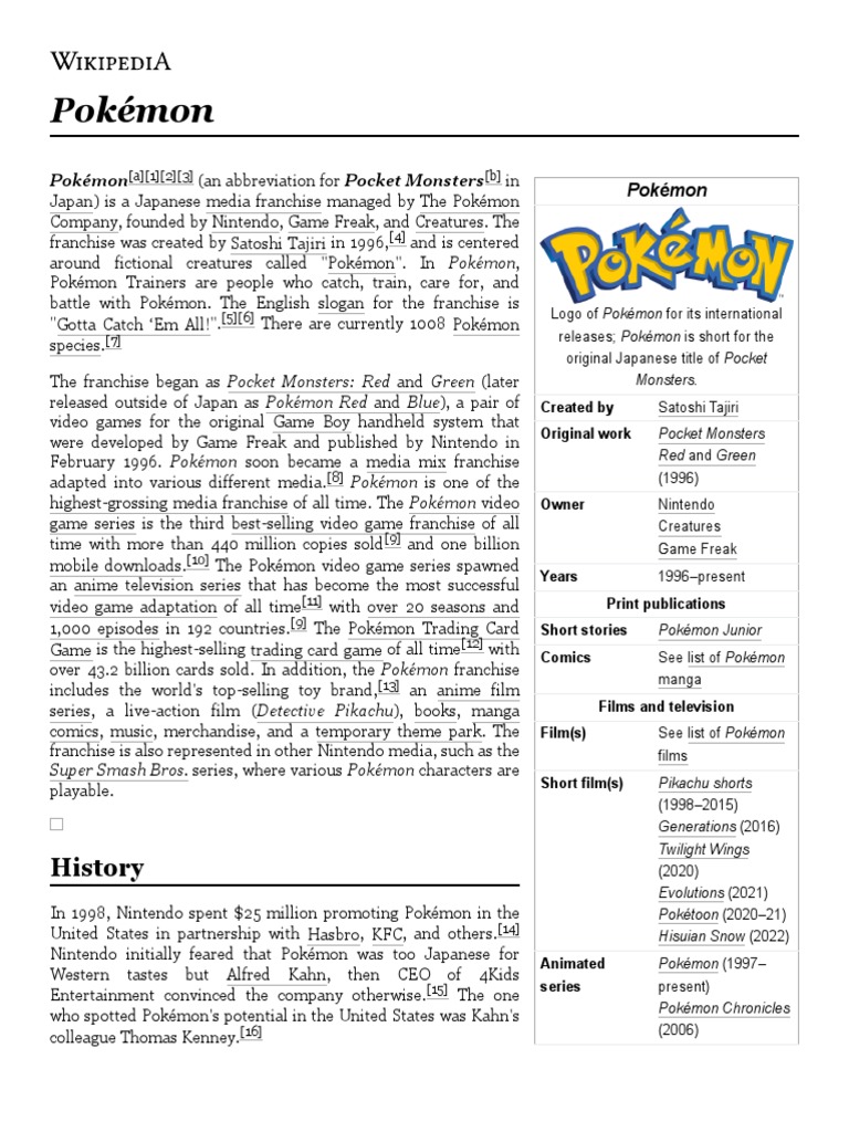 Image Result For Pokmon Wikipedia