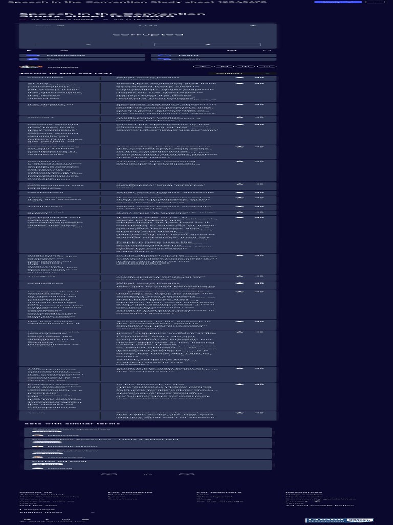 Speech in The Convention Study Sheet 12345678 Flashcards Quizlet PDF