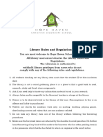 Library Rules and Regulations 2022