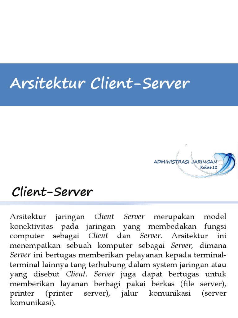 3.1. Prinsip Kerja Client Server Dan Sistem Operasi Server | PDF