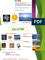 The proper use of the definite article "THE