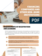 Financing Companies and Other Non Bank Institutions