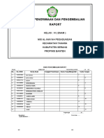 BUKU PENERIMAAN DAN PENGEMBALIAN RAPORT KELAS VI