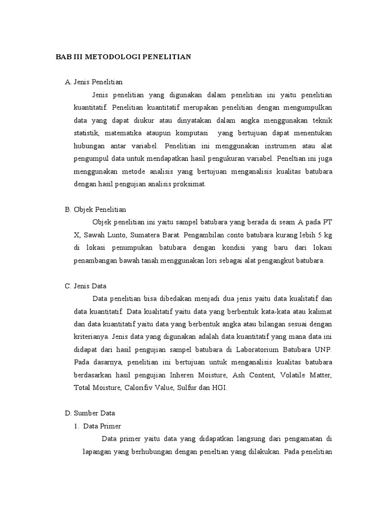 Bab 3 Metode Penelitian Pdf