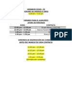 Horario de Almuerzo