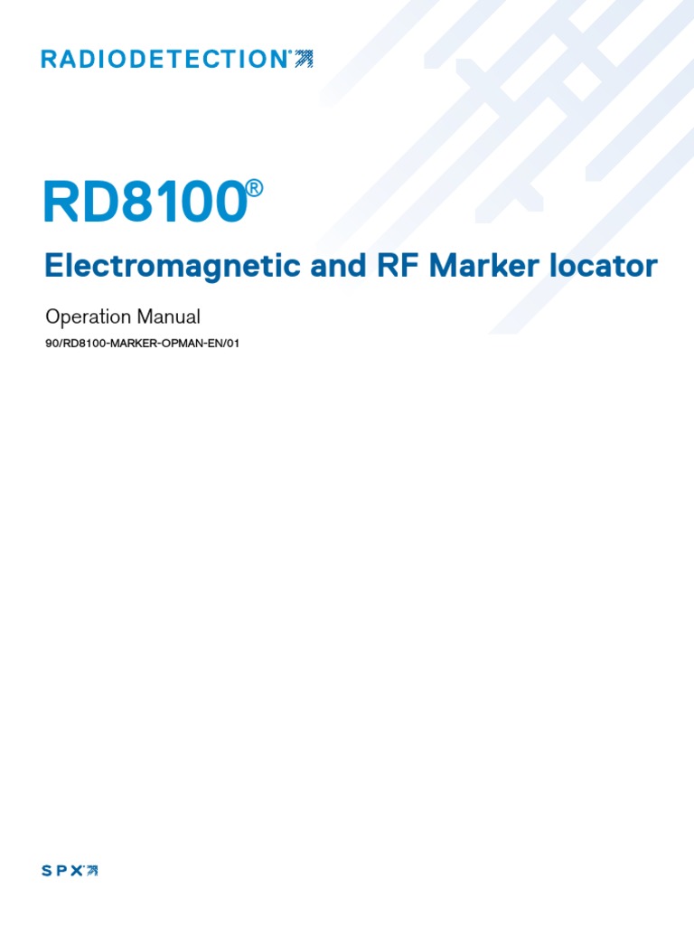 rd8100 Marker Locator Operation Manual | PDF | Rechargeable Battery | Radio