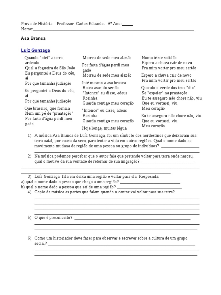 Exercicios De Matematica 6 Ano 2 Bimestre