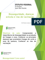 Aula Biosseguridade Avícola, Doenças e Vias de Vacinação