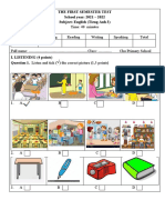 Đề Thi Học Kì i Anh 3 Chuẩn (2021-2022)