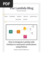 How To Integrate Lambda With Firebase To Send Push Notifications Using Python