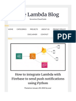 How To Integrate Lambda With Firebase To Send Push Notifications Using Python