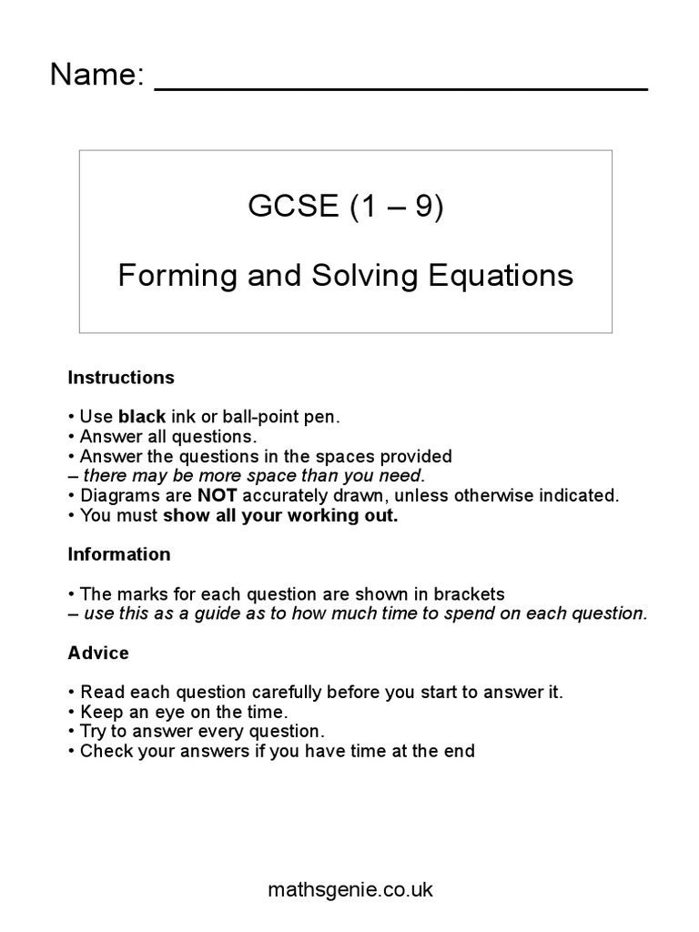 4 forming and solving equations pdf triangle rectangle