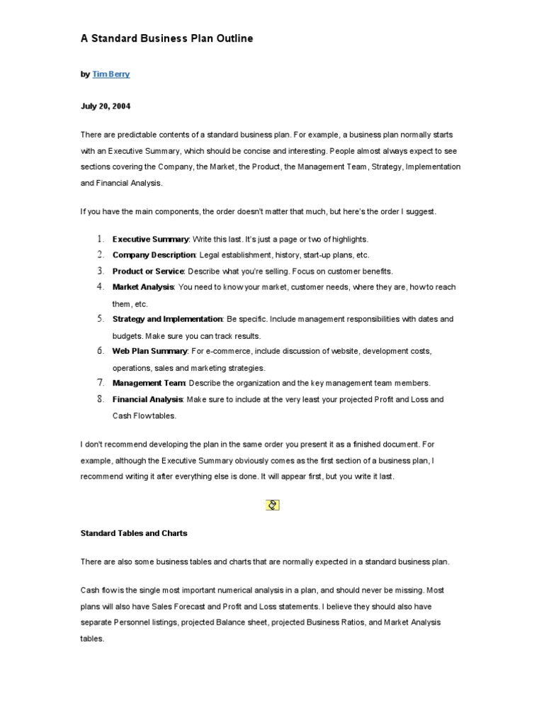 Best business plan sample image