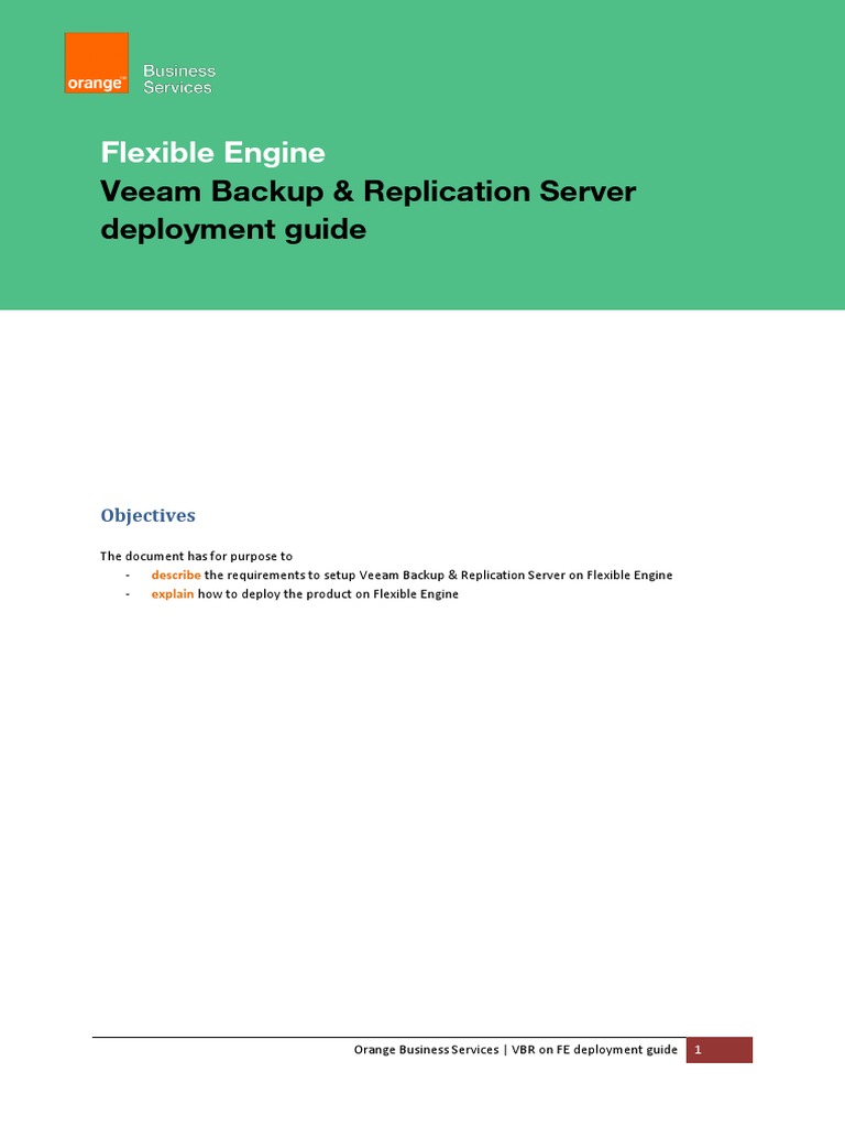 Veeam backup replication on flexible engine deployment guide pdf