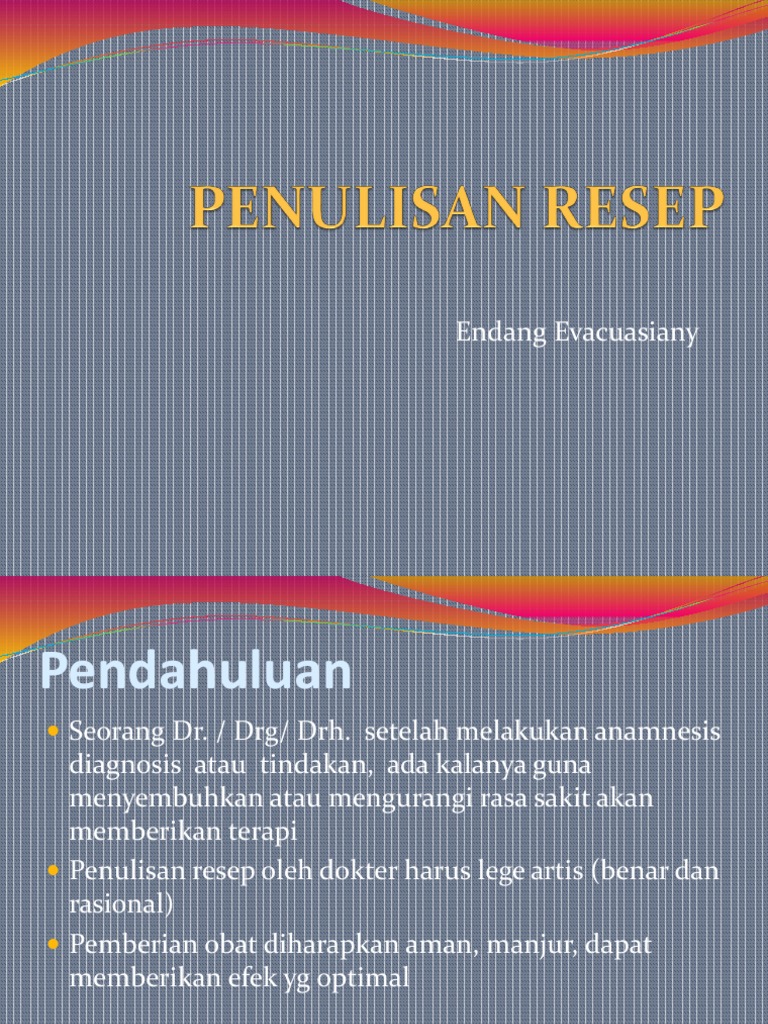 Penulisan Resep | PDF