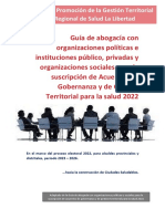 Guía de abogacía para Acuerdos de Gobernanza y Gestión Territorial en Salud