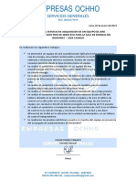 Informe Del Servicio de Adquisicion de Equipo de Aire Acondicionado