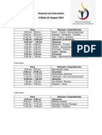 Horarios de Intercesión CONALJO Ibagué 2023