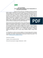 Nota de Prensa Consultorio Jurídico FDCP 30-11-2022
