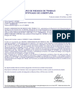 1 Cer. ART Con Clausula de No Rep. A Favor de Ecogas y La Nomina Del Personal Asegurado 03-01-2022