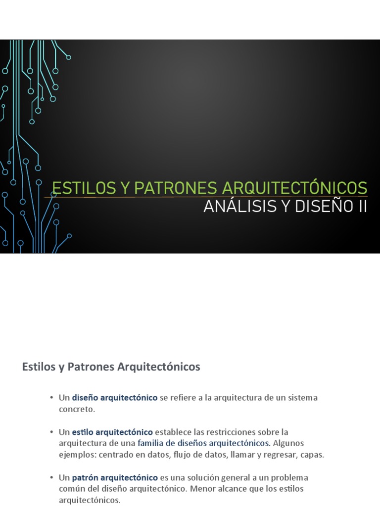 Estilos y Patrones Arquitectónicos | PDF | Modelo – Vista – Controlador ...