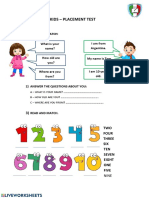 Kids - Placement Test: 1) Read and Match: I Am From Argentina