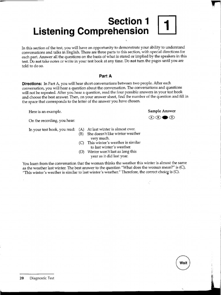 Listening Toefl Mock Test Pdf