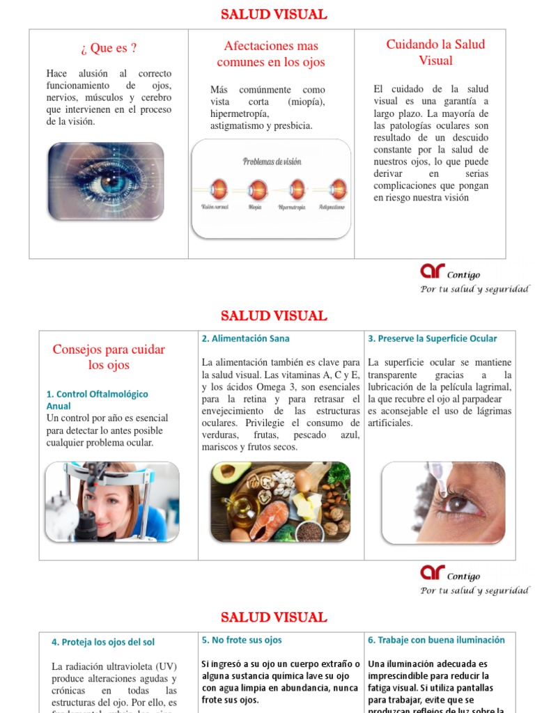 Consejos para Cuidar la Salud Visual | PDF | Ojo humano | Percepción visual