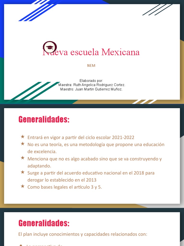 Nueva Escuela Mexicana Pdf México Aprendizaje