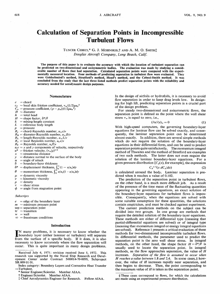 Cebeci 1972 PDF Boundary Layer Fluid Dynamics