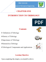 Dilla University Mechanical Engineering Introduction to Tribology