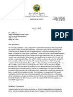 Mecklenburg County District Attorney's Office letter to SBI RE