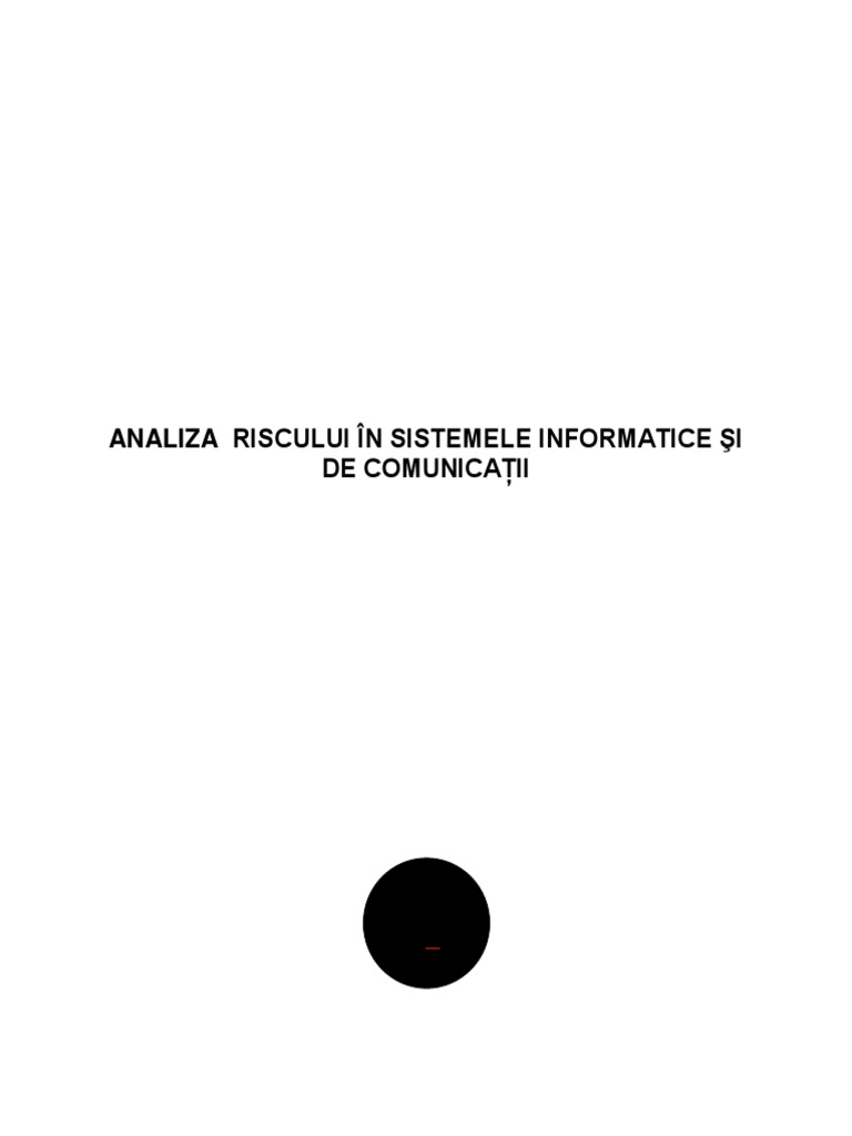 Analiza Si Modelarea Riscului | PDF
