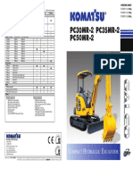 Komatsu PC30MR-2 Compact Hydraulic Excavator Specs