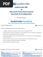 SBC Audiocodes - Essentials Configuration | PDF | Session Initiation ...