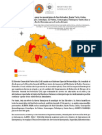 Alerta Roja para 9 municipios y Naranja para el resto del país