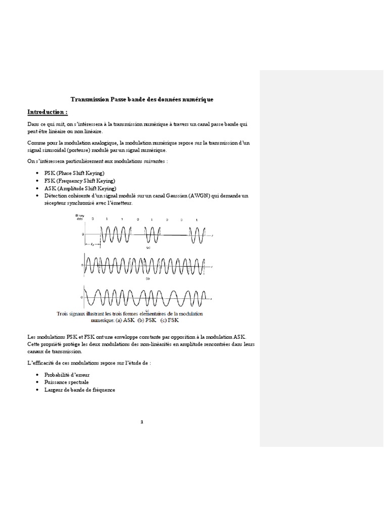 Différences entre ASK, FSK et PSK | PDF | Modulation | Radiocommunication