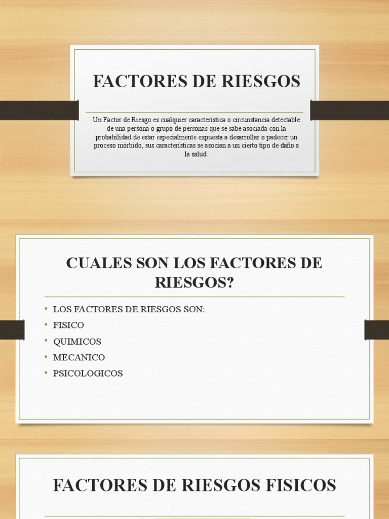 Factores de Riesgo en Salud Laboral | PDF