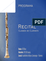 Recital Clarineta Programa