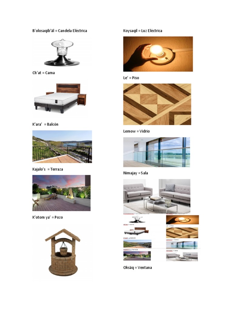 Partes de La Casa en Kaqchikel | PDF