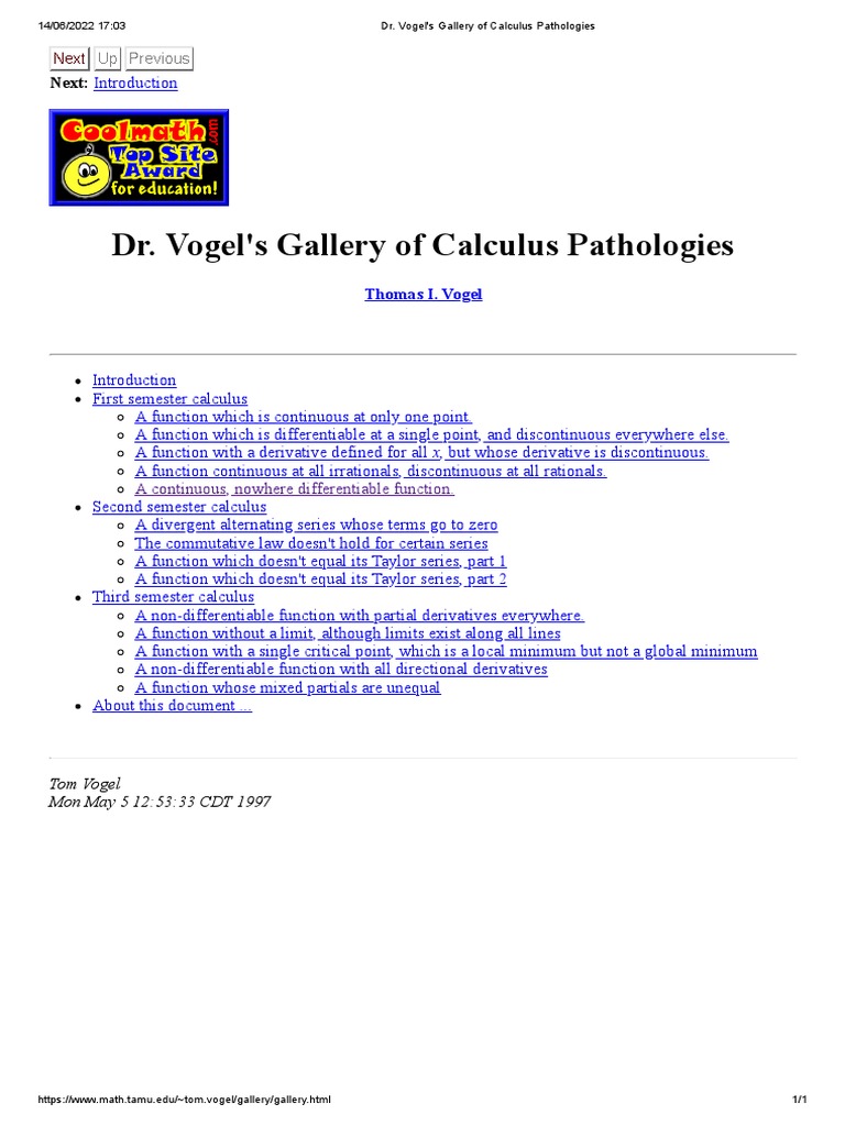 Calculus Pathologies Gallery by Dr. Vogel | PDF | Teaching Methods ...