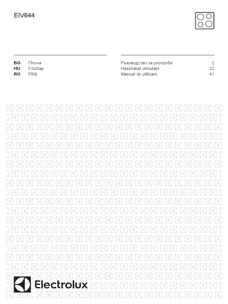 Electrolux EIV644 Hob | PDF