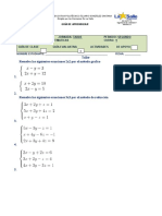 Resuelva ecuaciones 2x2 y 3x3 por métodos gráficos y de reducción