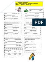 Grammar REVISION Be Have Simple Continuos PRONOMI A AN