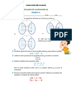 Examen Matemáticas 10% Periodo 3