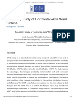 Feasibility Study of Horizontal-Axis Wind Turbine - ARIV International Journal of Technology