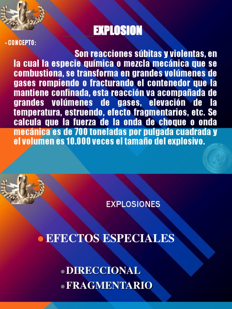 Efectos y Conceptos de Explosiones | PDF | Naturaleza | Materiales
