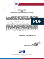 LUVEX - Creme Protetivo - DECLARAÇÃO DE DURAÇÃO DO CREME RT MARCELO