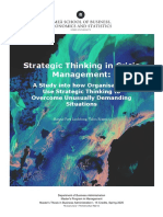 Strategic Thinking in Crisis Management