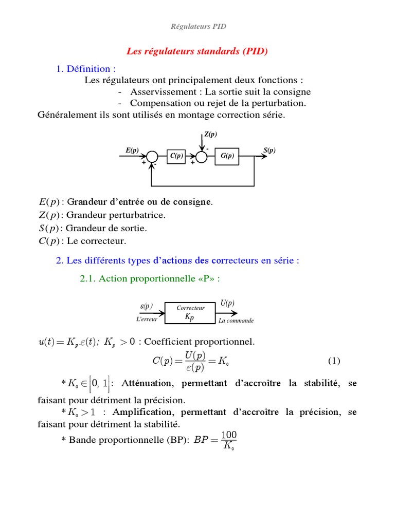 Guide des régulateurs PID | PDF | Électrotechnique | Ingénierie ...